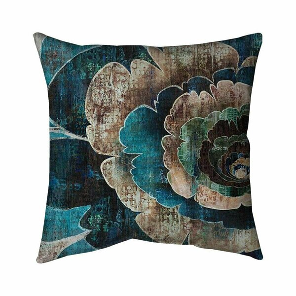 Begin Home Decor 26 x 26 in. Blue Flower Montage-Double Sided Print Indoor Pillow 5541-2626-FL163